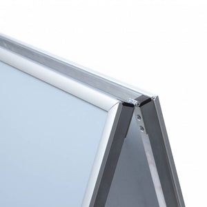 A-shaped aluminum stand with right angles