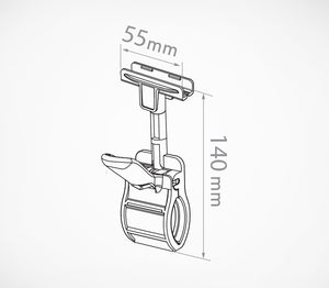 Universal frame holder with large clamp CLAMP-T