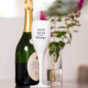 Glass CHEERS No.1 "SAVE WATER DRINK CHAMPAGNE", 100 ml