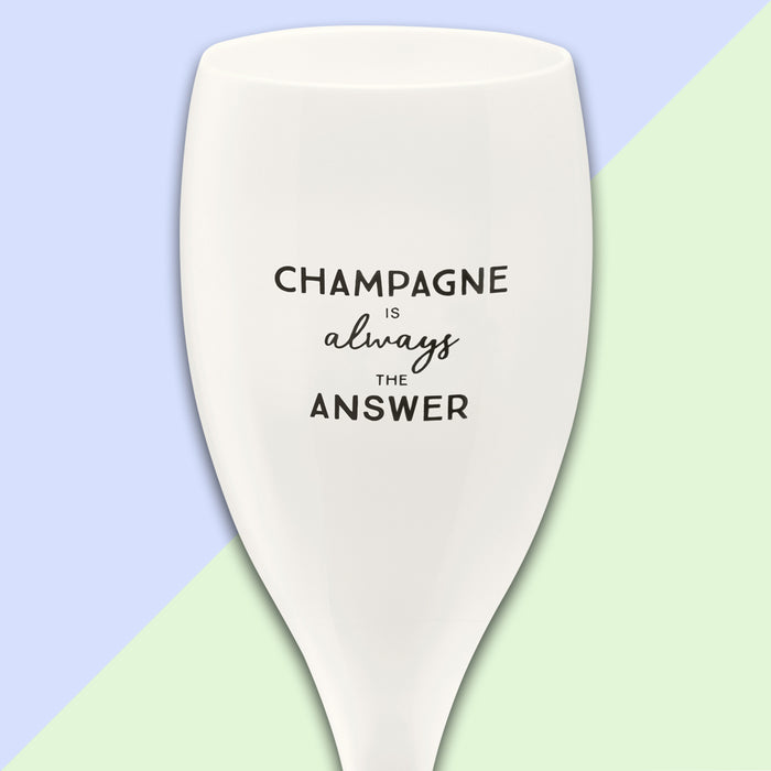 Glass CHEERS No.1 "CHAMPAGNE IS THE ANSWER", 100 ml