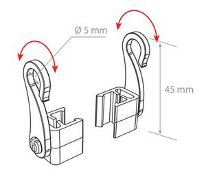 Rotating frame holder with hook F-HOOK-SW
