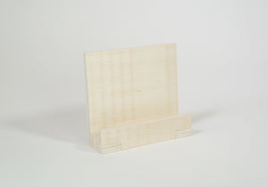 Wooden booklet stand