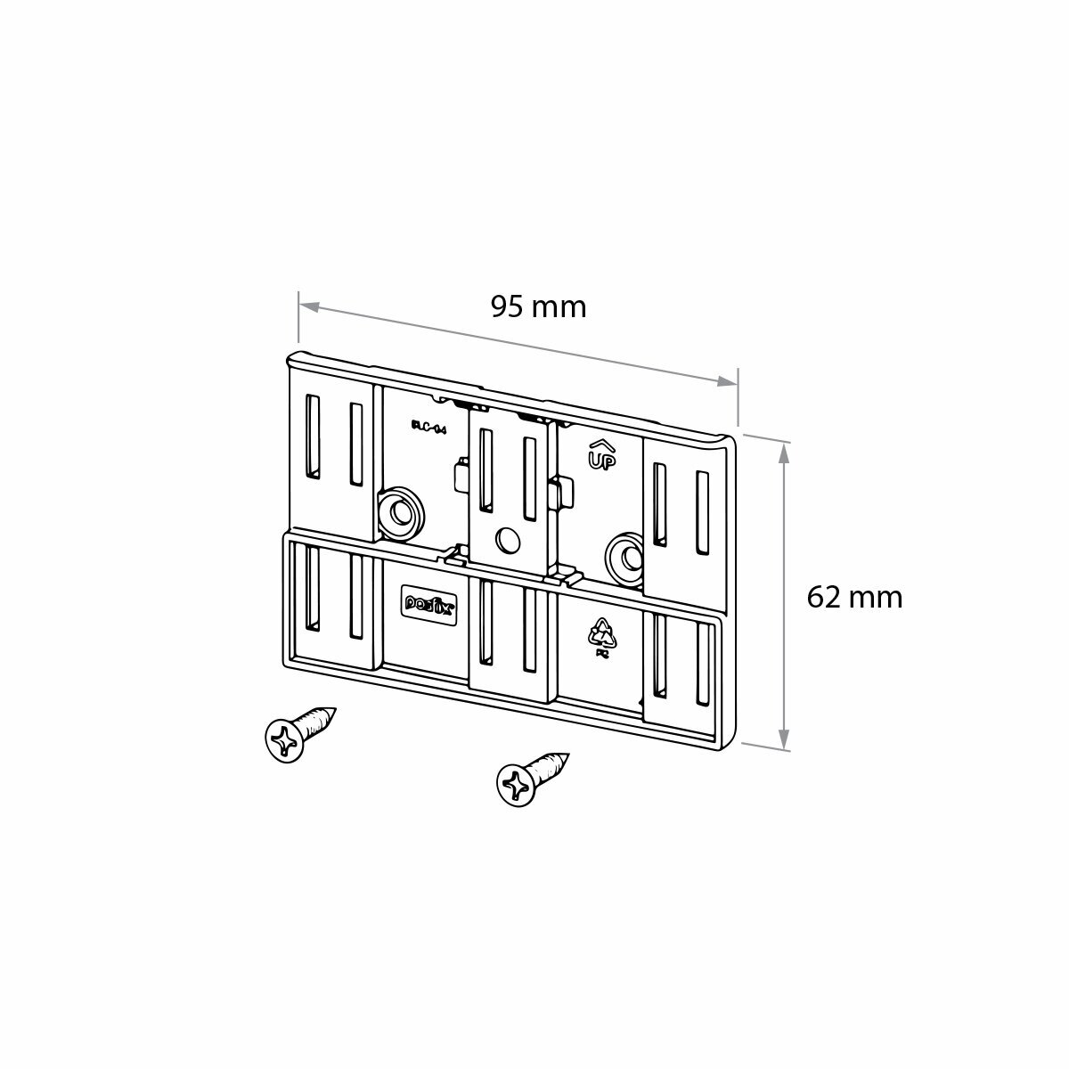 Adapteris SOLUM 6L CLIP su važtų rinkiniu 2 Adapteris SOLUM 6L CLIP su važtų rinkiniu 2