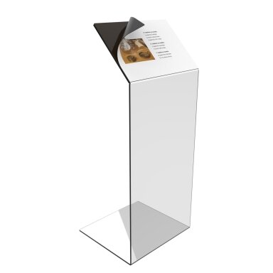 Information holder with a replaceable magnetic promotional message MUZIEJUI