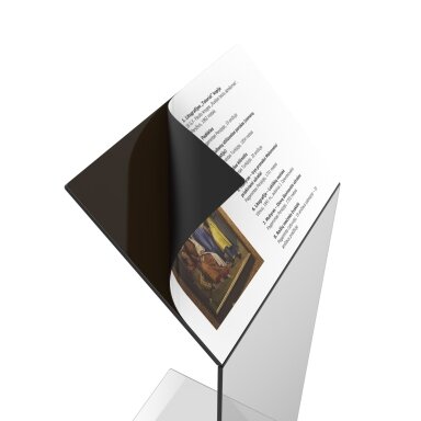 Information holder with a replaceable magnetic promotional message MUZIEJUI