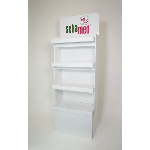 Kartoninis stendas "Sebamed"