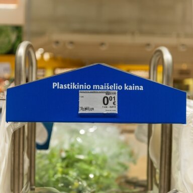Lipdukai maišelių stovui