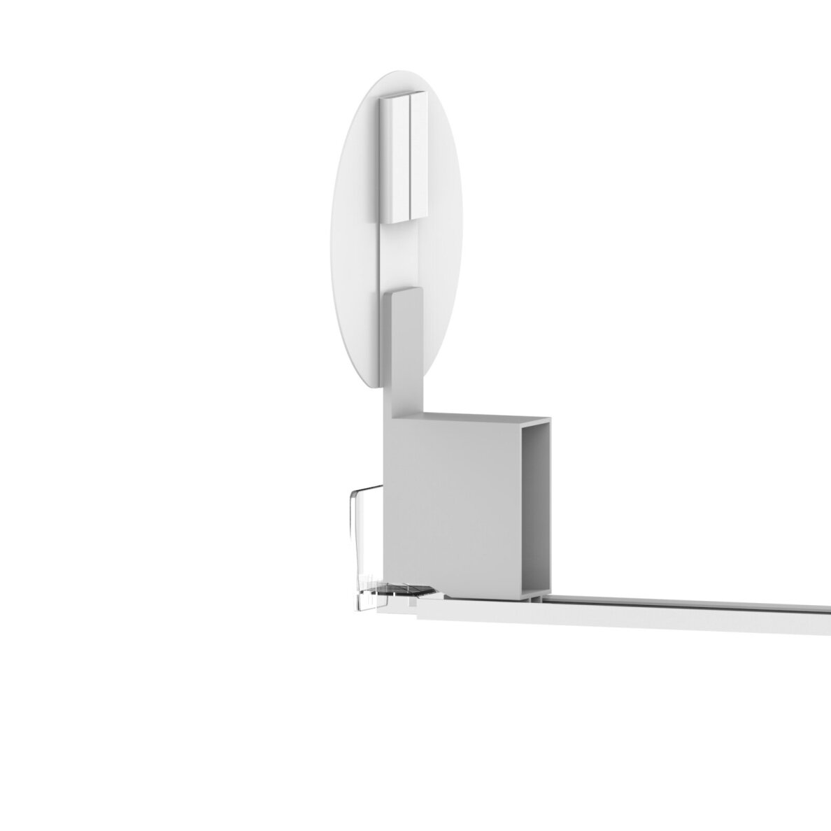 Pusher-mounted communication sign SHELF - EDGE 6