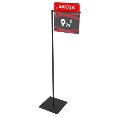 Metalinis reklamos laikiklis