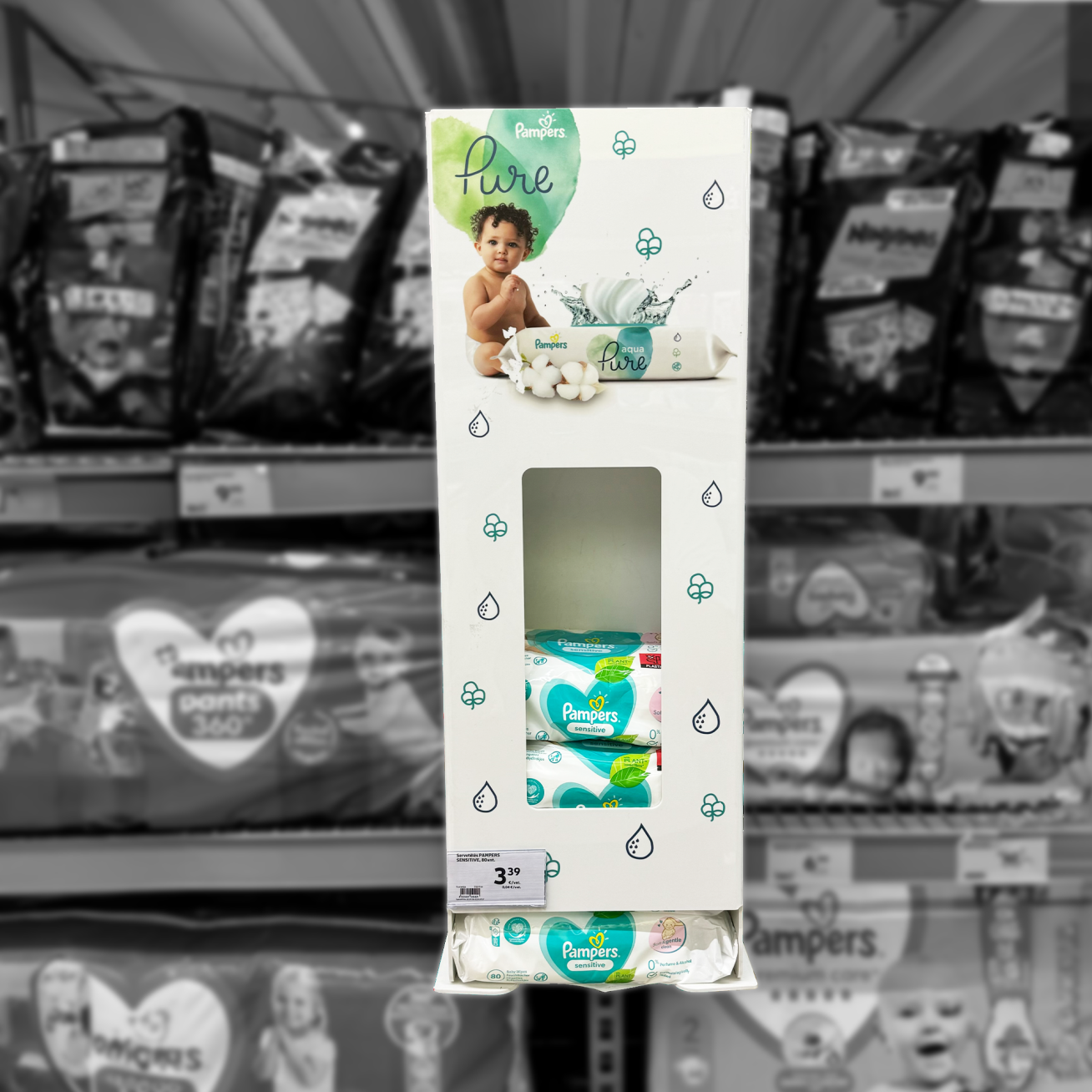 Parazitas pakuotėms PAMPERS 1