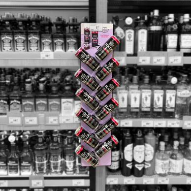 Cross-merchandising display for cans BLACK CHERRY 1 Cross-merchandising display for cans BLACK CHERRY 1