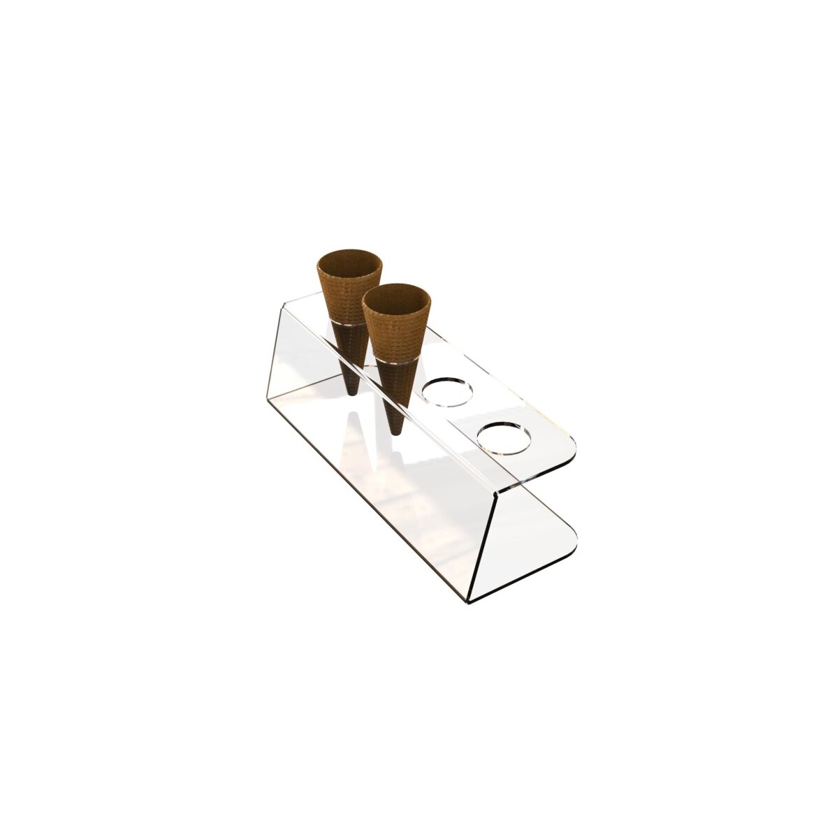 Plastikinis ledų ragelių laikiklis 3 Plastikinis ledų ragelių laikiklis 3