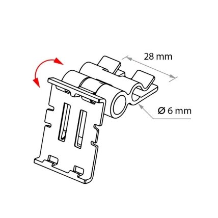 Reguliuojamas laikiklis vieliniam kabliui SOLUM FLEXHOOK-HP-CLIP-3-6 2 Reguliuojamas laikiklis vieliniam kabliui SOLUM FLEXHOOK-HP-CLIP-3-6 2