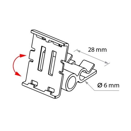 Reguliuojamas laikiklis vieliniam kabliui SOLUM FLEXHOOK-LP-CLIP-3-6 2 Reguliuojamas laikiklis vieliniam kabliui SOLUM FLEXHOOK-LP-CLIP-3-6 2