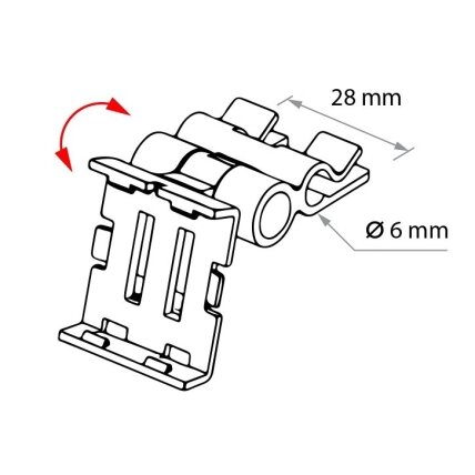 Reguliuojamas laikiklis vieliniam kabliui VUSION FLEXHOOK-HP-CLIP-3-6 2