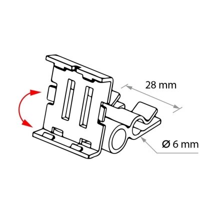 Reguliuojamas laikiklis vieliniam kabliui VUSION FLEXHOOK-LP-CLIP-3-6 2