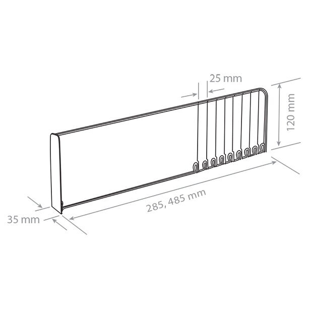 Breakable divider DIV120 with 120 mm high front 2