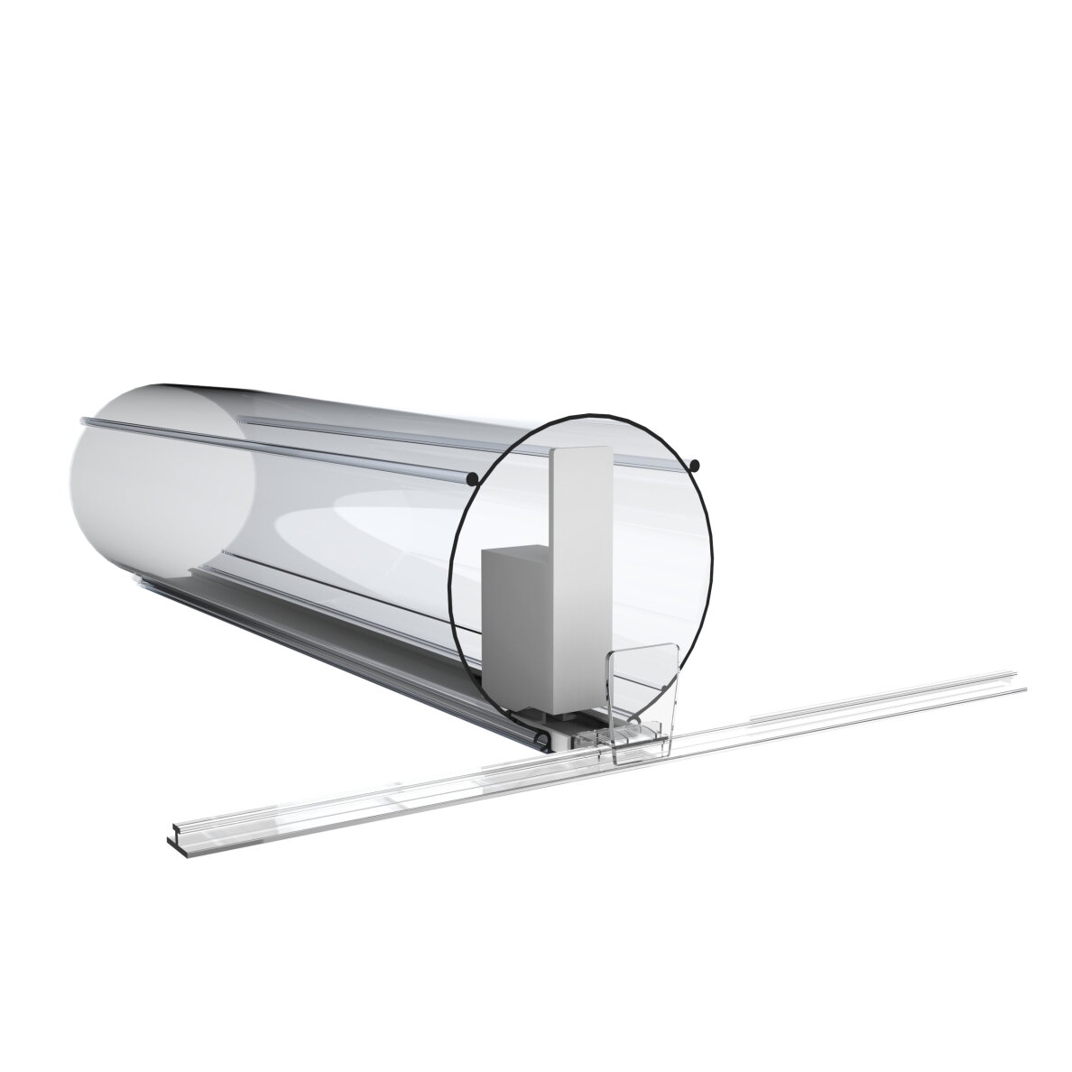 Pastūmimo mechanizmas su bėgeliu TUBECOMB 3 Pastūmimo mechanizmas su bėgeliu TUBECOMB 3