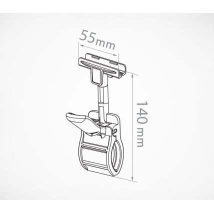 Universalus rėmelio laikiklis su dideliu gnybtu CLAMP-T 5