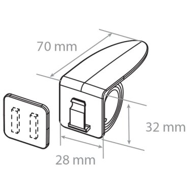 Užmaunamas plastikinis laikiklis COIL-H